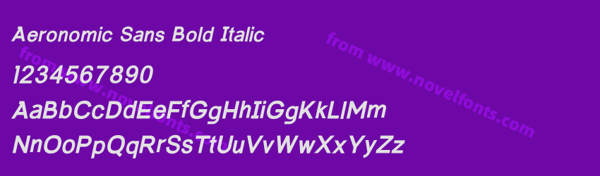 Aeronomic Sans Bold ItalicPreview