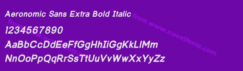 Aeronomic Sans Extra Bold ItalicPreview