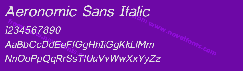 Aeronomic Sans ItalicPreview