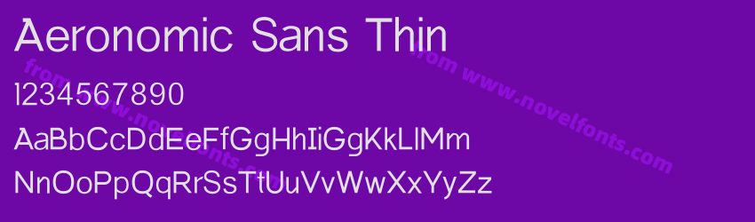 Aeronomic Sans ThinPreview