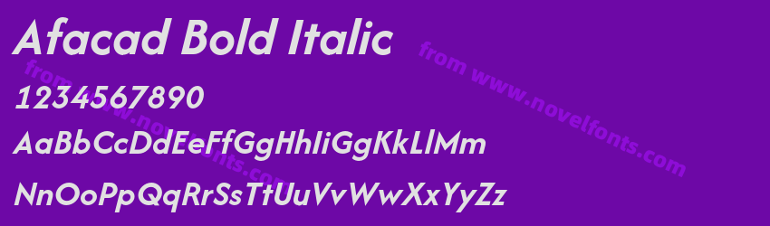 Afacad Bold ItalicPreview