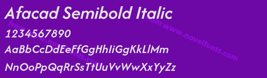 Afacad Semibold ItalicPreview