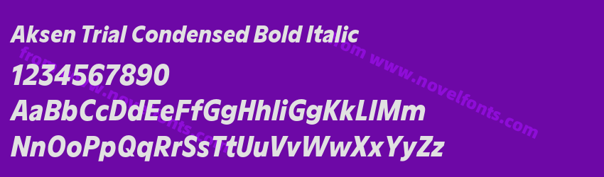 Aksen Trial Condensed Bold ItalicPreview