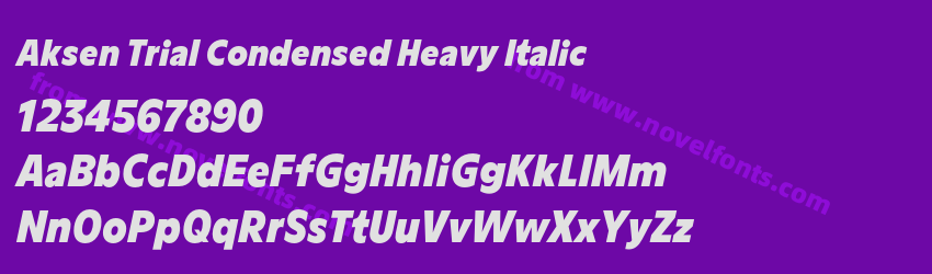 Aksen Trial Condensed Heavy ItalicPreview