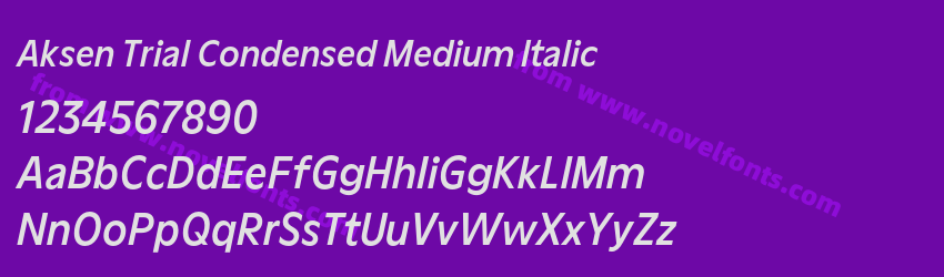 Aksen Trial Condensed Medium ItalicPreview