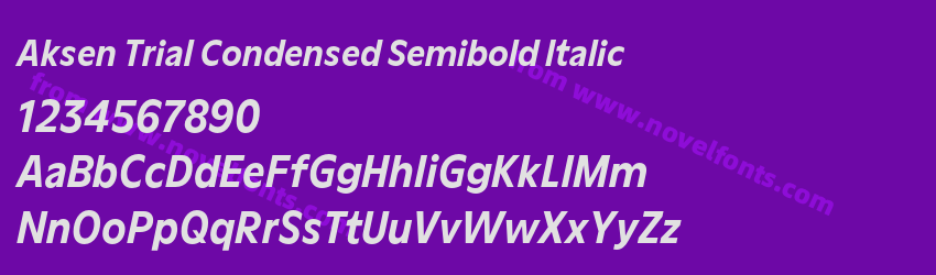 Aksen Trial Condensed Semibold ItalicPreview