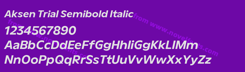 Aksen Trial Semibold ItalicPreview