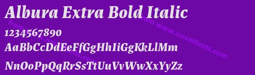 Albura Extra Bold ItalicPreview