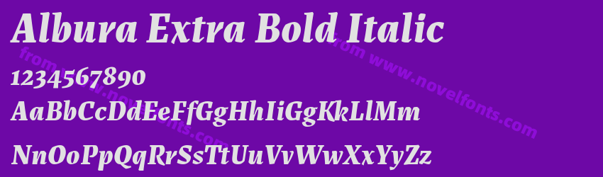 Albura Extra Bold ItalicPreview