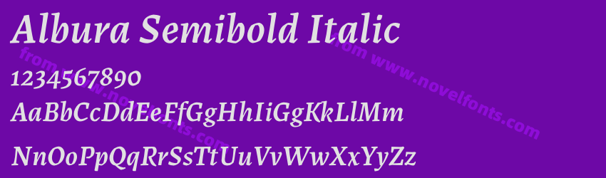 Albura Semibold ItalicPreview