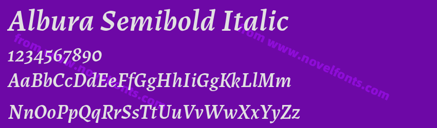 Albura Semibold ItalicPreview