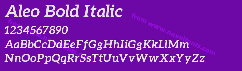 Aleo Bold ItalicPreview