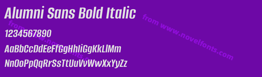 Alumni Sans Bold ItalicPreview