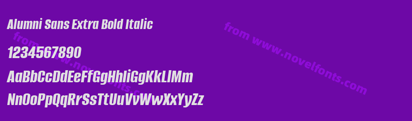 Alumni Sans Extra Bold ItalicPreview