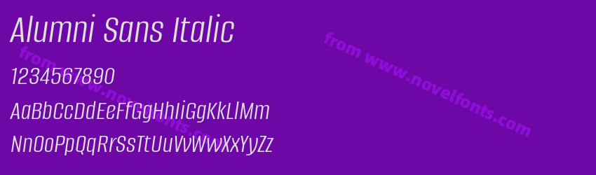 Alumni Sans ItalicPreview