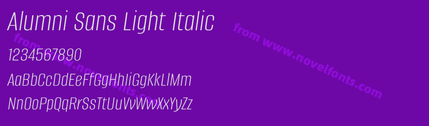 Alumni Sans Light ItalicPreview