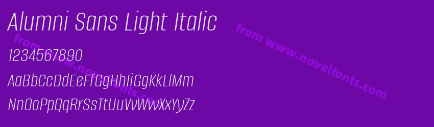 Alumni Sans Light ItalicPreview