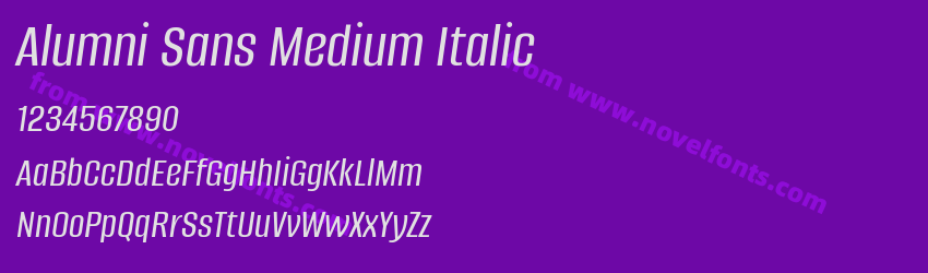 Alumni Sans Medium ItalicPreview