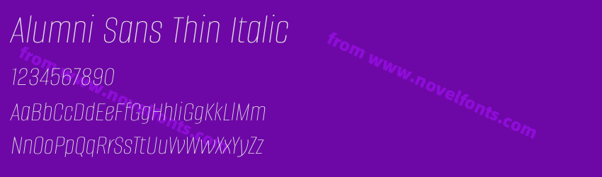 Alumni Sans Thin ItalicPreview