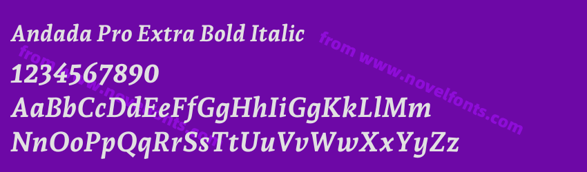 Andada Pro Extra Bold ItalicPreview