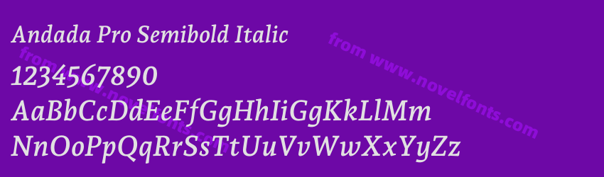 Andada Pro Semibold ItalicPreview