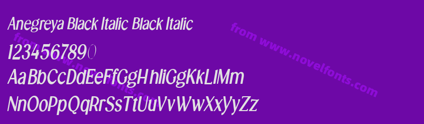 Anegreya Black Italic Black ItalicPreview