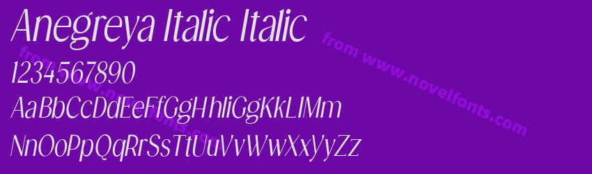 Anegreya Italic ItalicPreview