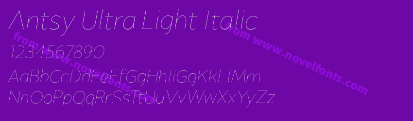 Antsy Ultra Light ItalicPreview