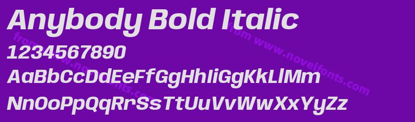 Anybody Bold ItalicPreview