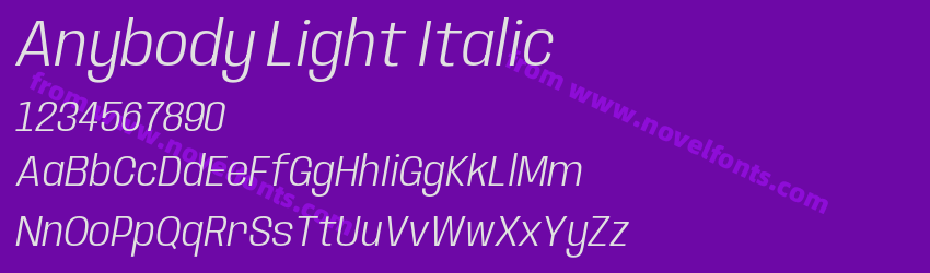 Anybody Light ItalicPreview