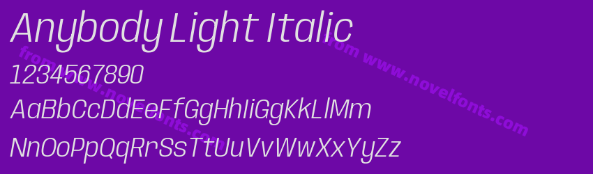 Anybody Light ItalicPreview