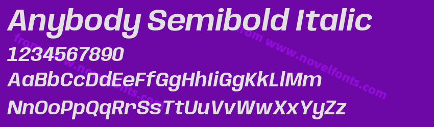 Anybody Semibold ItalicPreview