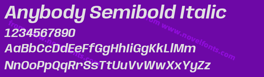 Anybody Semibold ItalicPreview