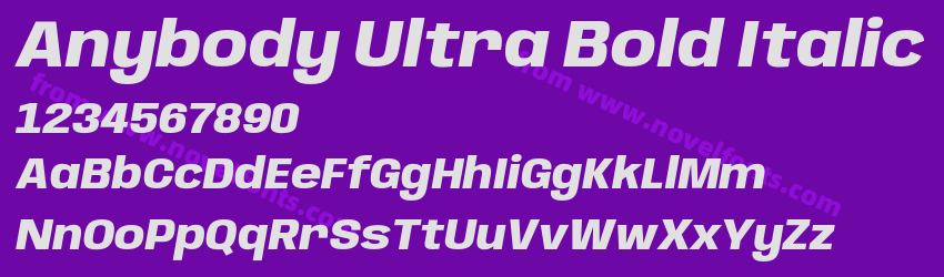 Anybody Ultra Bold ItalicPreview