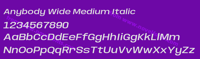 Anybody Wide Medium ItalicPreview