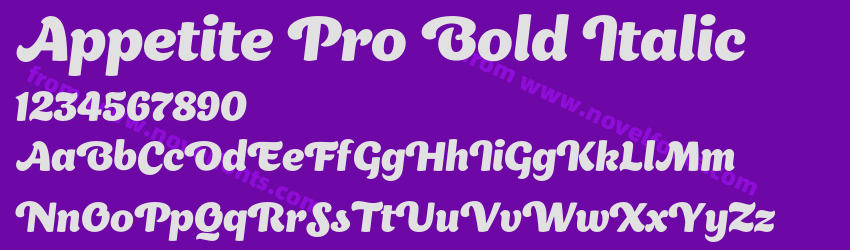 Appetite Pro Bold ItalicPreview