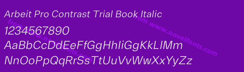 Arbeit Pro Contrast Trial Book ItalicPreview