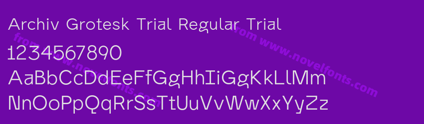 Archiv Grotesk Trial Regular TrialPreview