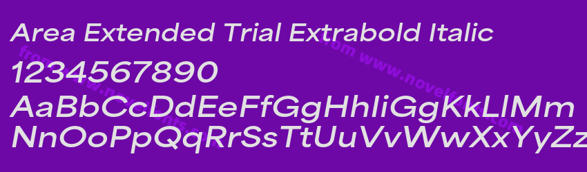 Area Extended Trial Extrabold ItalicPreview