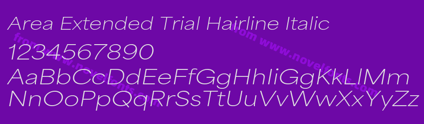 Area Extended Trial Hairline ItalicPreview