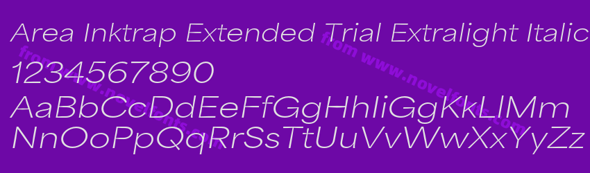 Area Inktrap Extended Trial Extralight ItalicPreview