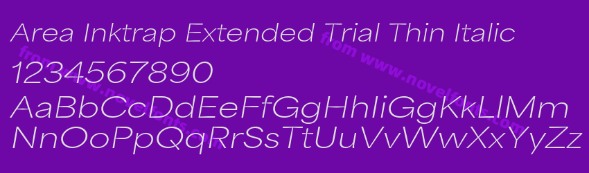 Area Inktrap Extended Trial Thin ItalicPreview