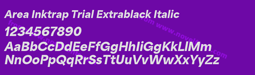 Area Inktrap Trial Extrablack ItalicPreview