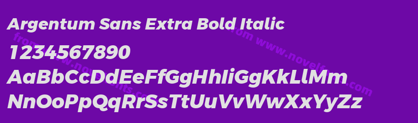 Argentum Sans Extra Bold ItalicPreview