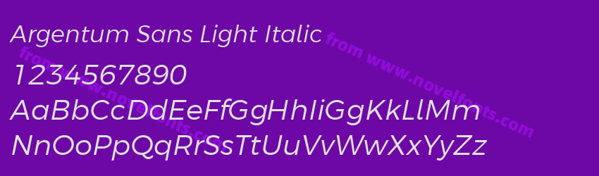 Argentum Sans Light ItalicPreview