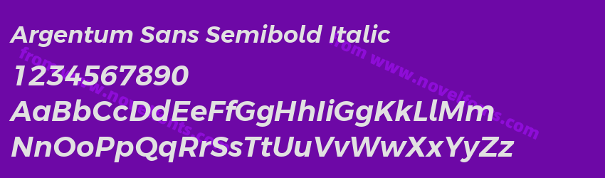 Argentum Sans Semibold ItalicPreview