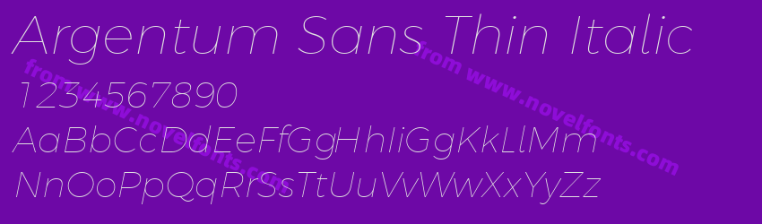 Argentum Sans Thin ItalicPreview