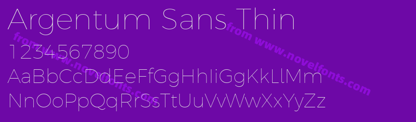 Argentum Sans ThinPreview