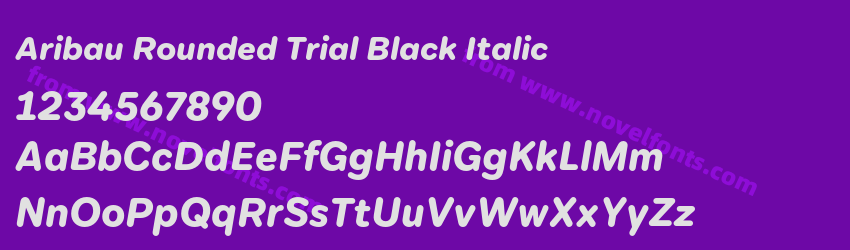 Aribau Rounded Trial Black ItalicPreview