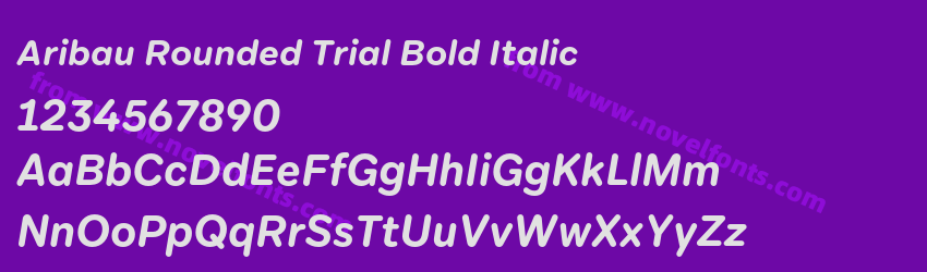 Aribau Rounded Trial Bold ItalicPreview